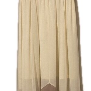 Elegant Cream dress with chevron design on bottom